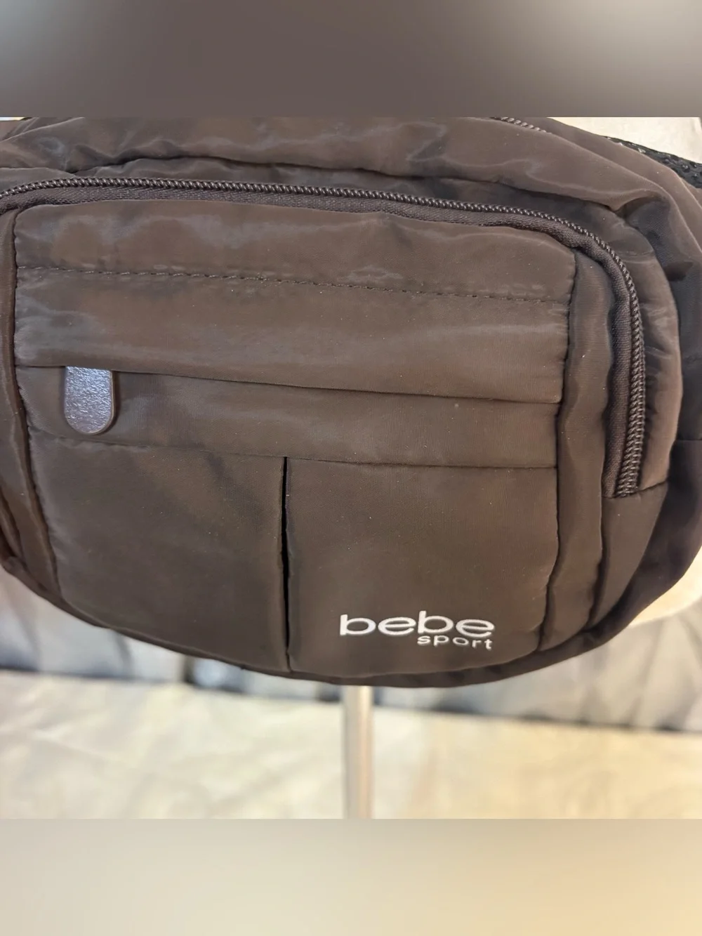 Chocolate brown Bebe waist bag/fanny pack sport bag